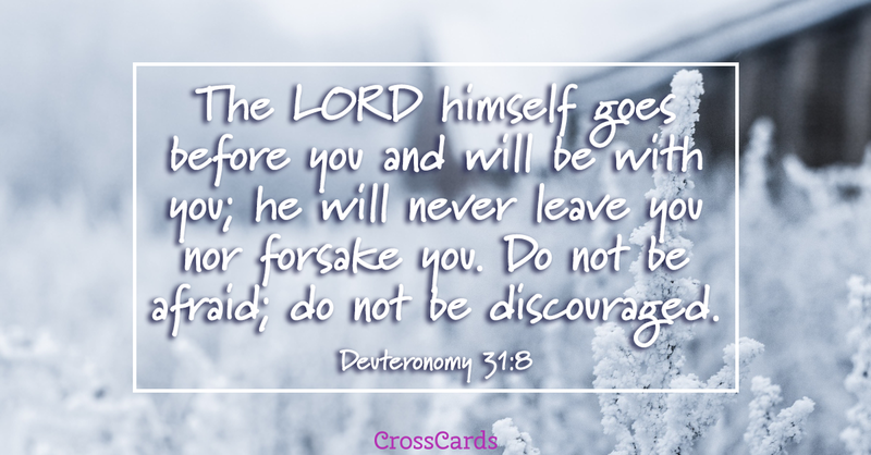 new year bible verses, Deuteronomy 31:8